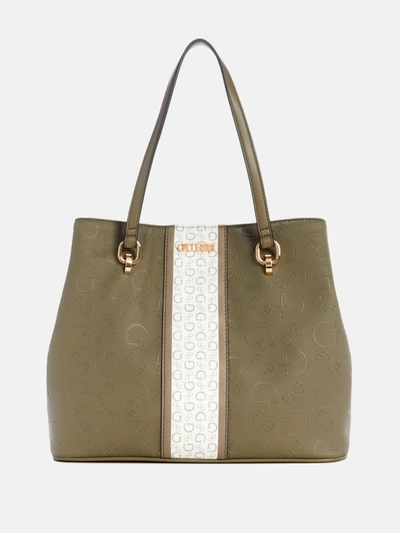 Guess Factory Kassiani Debossed Carry-all Set In Green