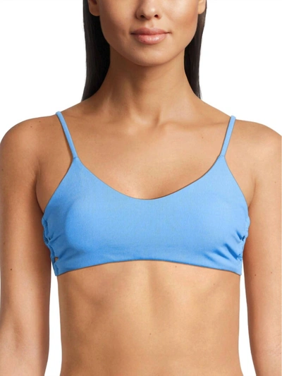 Maaji Gliter Sporty Bralette Bikini Top In Stone Blue