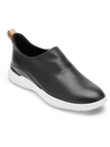 ROCKPORT WOMENS PATENT TRIM LIFESTYLE SLIP-ON SNEAKERS