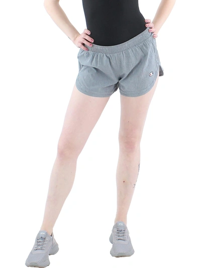 Champion Womens Logo Fitness Shorts In Grey