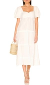 Show Me Your Mumu Odette Midi Dress In White In White