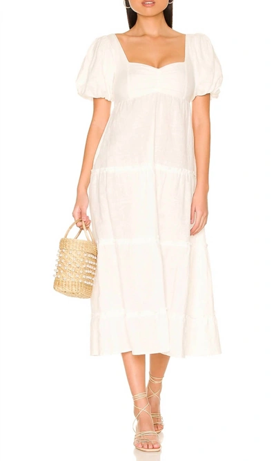 Show Me Your Mumu Odette Midi Dress In White