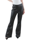 JESSICA SIMPSON WOMENS FAUX LEATHER HIGH RISE FLARED PANTS
