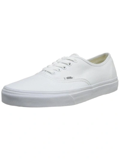 Vans Authentic Mens Casual Low Top Skateboarding Shoes In White