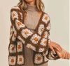Sage The Label Woopsie Daisy Cardigan In Brown In Brown
