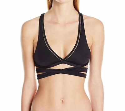 Pq Swim Karelle Wrap Halter Top In Midnight In Multi
