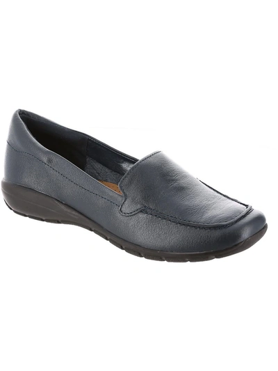 Easy Street Abide 8 Womens Slip On Leather Loafers In Blue