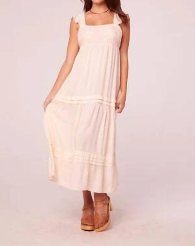 Band Of The Free Navya Ecru Embroidered Maxi Dress In White