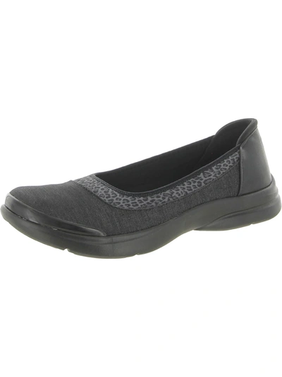 Bzees Jiffy Ii Womens Lifestyle Padded Insole Slip-on Sneakers In Grey