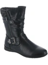 WANDERLUST PHYLLIS WOMENS FAUX LEATHER ZIP UP MID-CALF BOOTS