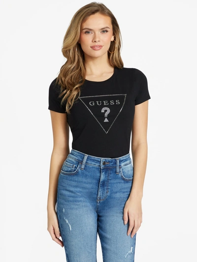 Guess Factory Carlee Triangle Tee In Black
