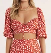 Rumer Catalina Crop In Rust In Multi
