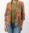 Ivy Jane Corduroy Print Jacket In Green Multi In Multi
