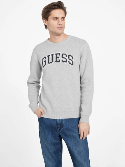 Guess Factory Kelly Embroidered Sweater In Grey