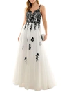 TLC SAY YES TO THE PROM JUNIORS WOMENS TULLE LONG EVENING DRESS
