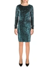 BEBE JUNIORS WOMENS SEQUINED MIDI COCKTAIL AND PARTY DRESS