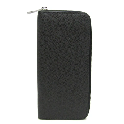 Pre-owned Louis Vuitton Zippy Leather Wallet () In Black