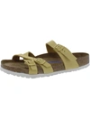 BIRKENSTOCK FRANCA WOMENS NUBUCK STRAPPY SLIDE SANDALS