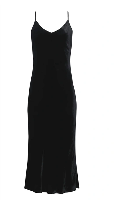 L Agence L'agence Seridie Midi Slip Dress In Black