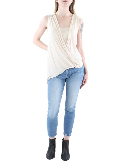 A.l.c Womens Faux Wrap Asymmetrical Tank Top In White