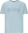 HUGO BOSS MEN LEISURE JERSEY T-SHIRT IN LIGHT BLUE