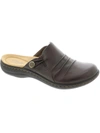 CLARKS LAURIEANN BAY WOMENS LEATHER SLIP-ON LOAFERS