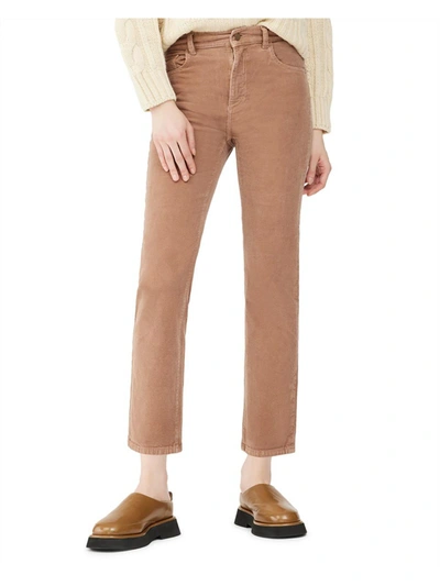 Dl1961 Patti Womens Corduroy High Rise Straight Leg Pants In Brown