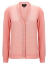 Apc Logo-embroidered Cotton Cardigan
