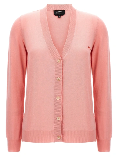 Apc Bella Sweater, Cardigans Pink In Color Carne Y Neutral