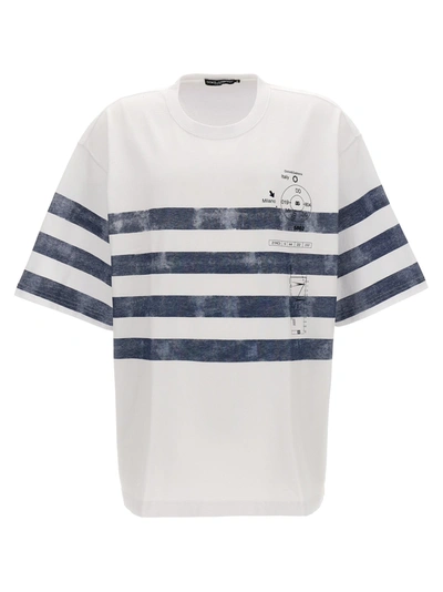 Dolce & Gabbana Marina Print T-shirt In Blanco
