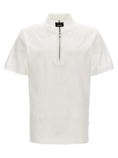 Hugo Boss Porsche X Boss Polo Shirt In Mercerized Cotton In White