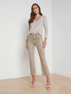 L'agence Trinity Sequin Stripe Sweater In Pale Neutral In Rye Coated