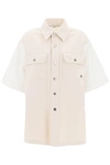 Stella Mccartney Utility Short-sleeved Denim Shirt In Multicolor