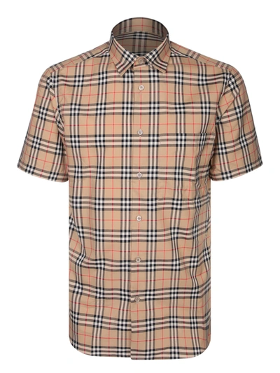Burberry Simpson Ss Shirt In Beige