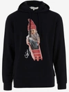 JW ANDERSON J.W. ANDERSON COTTON HOODIE WITH GRAPHIC PRINT AND LOGO