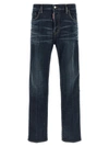 Dsquared2 Paint-splatter Straight-leg Jeans In Blue