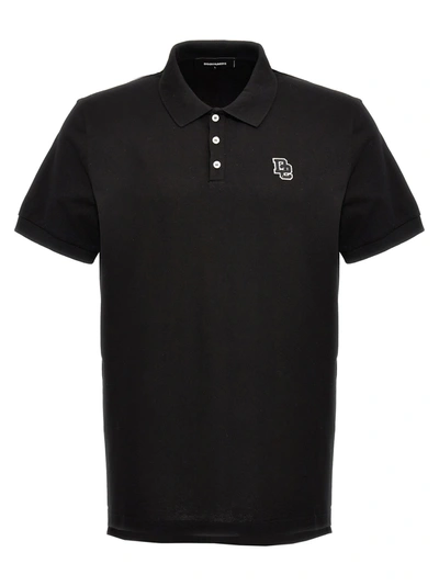 Dsquared2 Tennis Fit Polo Shirt In Black