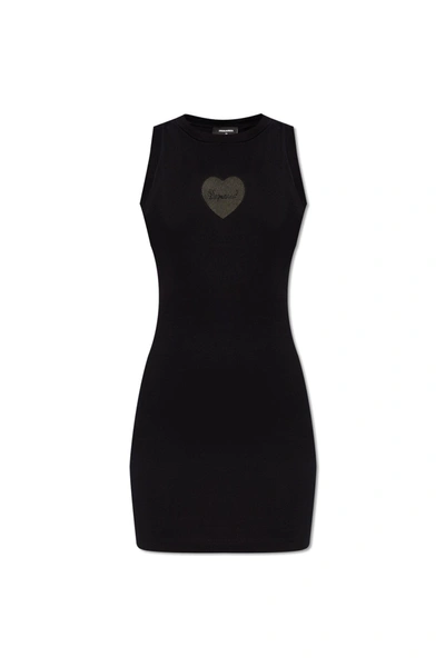 Dsquared2 Dress With Logo In Nero