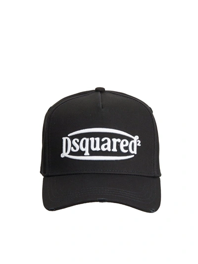 Dsquared2 Logo Embroidered Baseball Cap In Nero