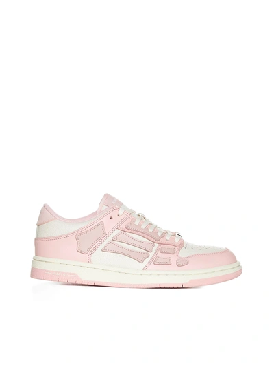 Amiri Skeleton Low Top Trainer In Pink