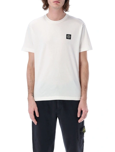 Stone Island Logo Patch T-shirt In White