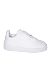 BURBERRY BURBERRY LEATHER WHITE SNEAKERS