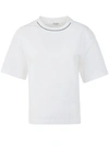Brunello Cucinelli Monili Crewneck Short-sleeve T-shirt In White
