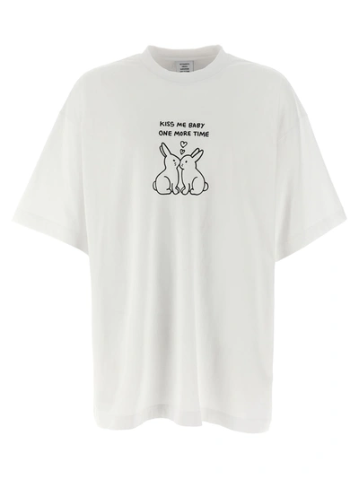 Vetements White Kissing Bunnies T-shirt