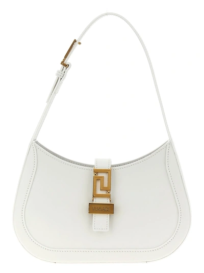 Versace Greca Goddess Small Shoulder Bag In White