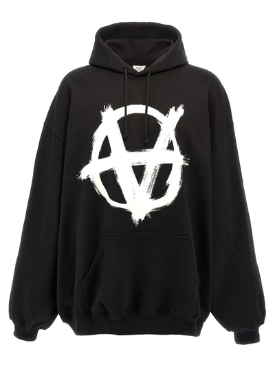 Vetements Diuble Anarchy Sleeved Hoodie In Multicolor