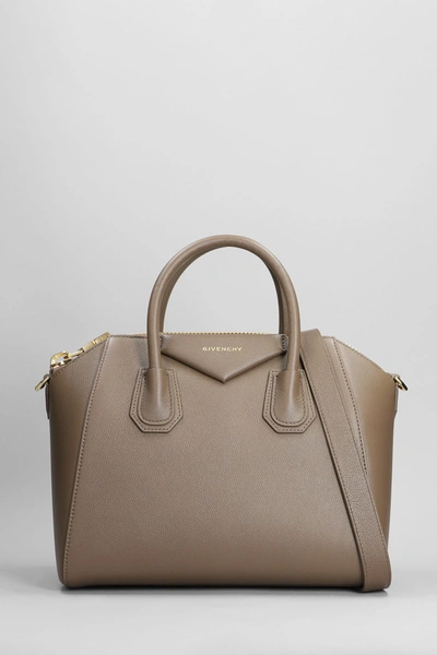 Givenchy Antigona Small Hand Bag In Taupe Leather