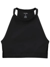 Filippa K Layered High Neck Halterneck Sports Bra In Black
