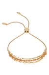 VINCE CAMUTO CRYSTAL MIXED CHAIN SLIDER BRACELET
