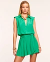 Ramy Brook Peyton Button Down Mini Dress In Sea Green